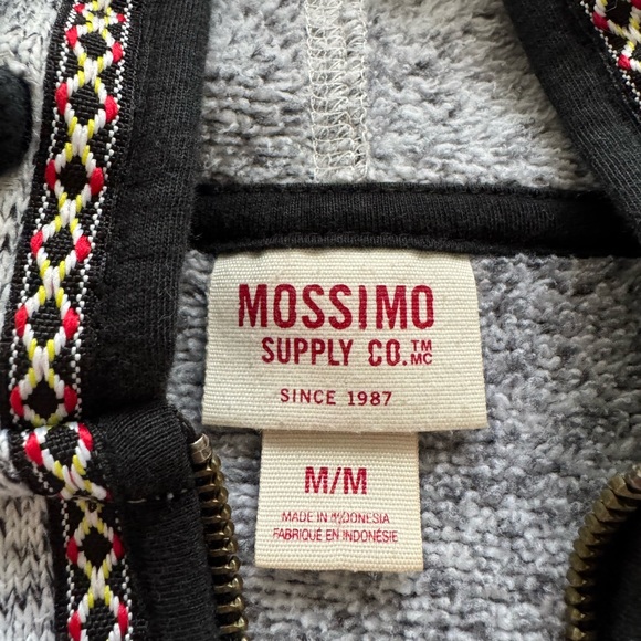 Mossimo Supply Co. Gray and Black Textured Hoodie with colorful trim - Picture 3 of 9